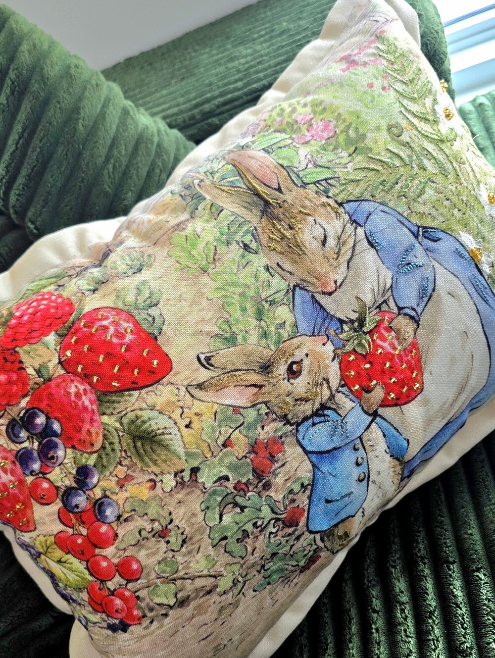🍓🐰Beatrix Potter PETER RABBIT Decorative Pillow